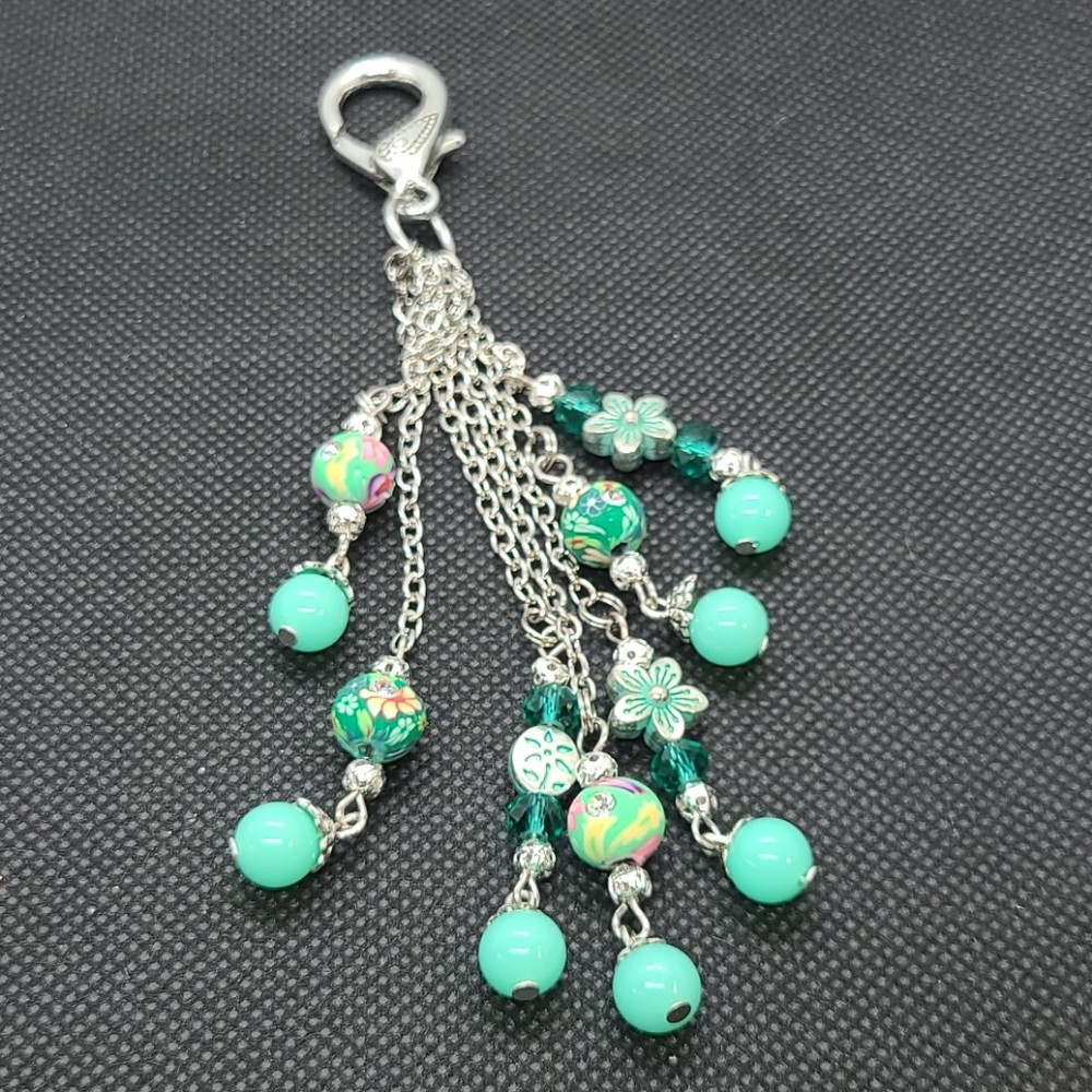 Purse Charm Beaded Jewelry Crossbody Tote Handbag
